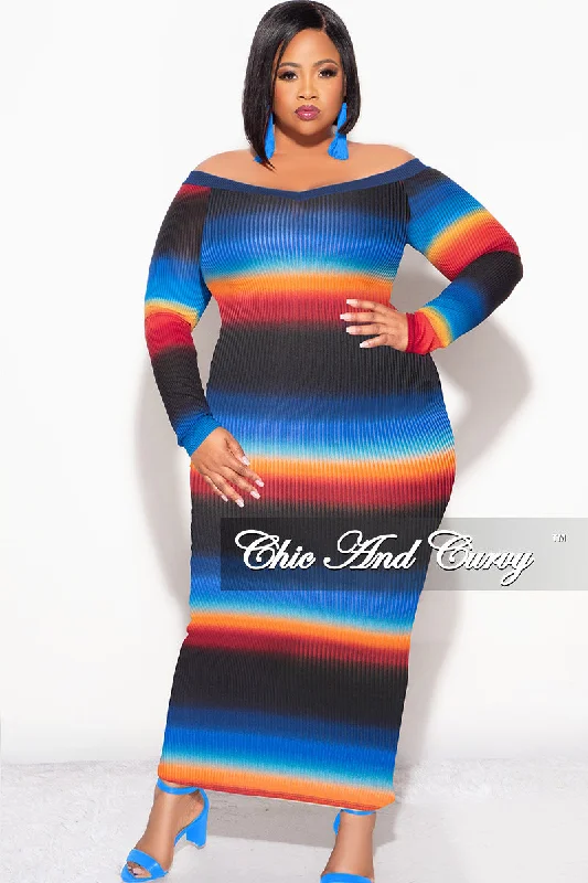 Women's fleece topsFinal Sale Plus Size Off The Shoulder Dress in Black, Teal & Red