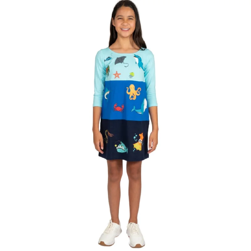 Ocean Zones Kids A-Line DressGolf Dress