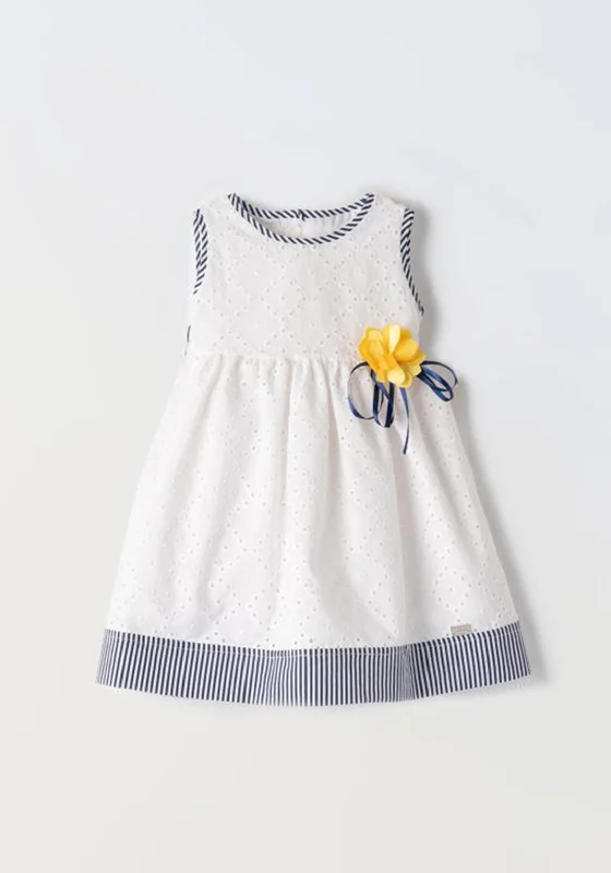 Ebita Baby Girl Dress and Headband Set, WhiteMidi Dress