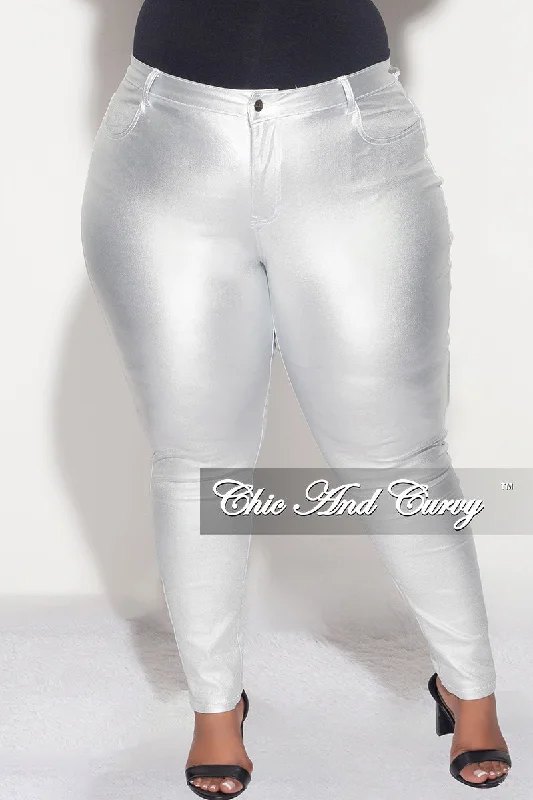 Large women's cardigan topsFinal Sale Plus Size Jeans in Silver