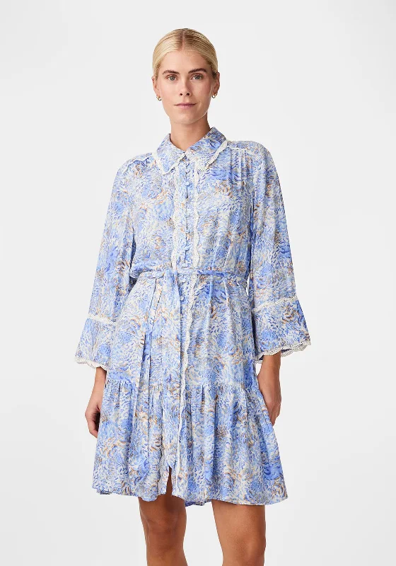 Y.A.S Cumulus Broderie Trim Knee Length Shirt Dress, BirchBallet Dress