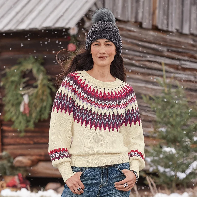 Eloise Fair Isle SweaterAcrylic Knit Tops