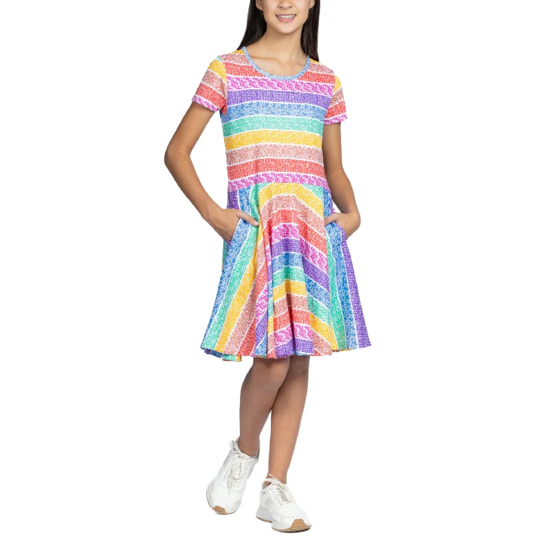 STEAM Rainbow Kids Twirl DressSequin Dress