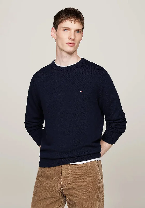 Tommy Hilfiger Heathered Knit Cashmere Sweater, NavyFishing Knit Tops