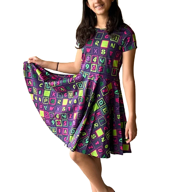 Alphanumeric Kids Twirl Dress [FINAL SALE]Dance Dress