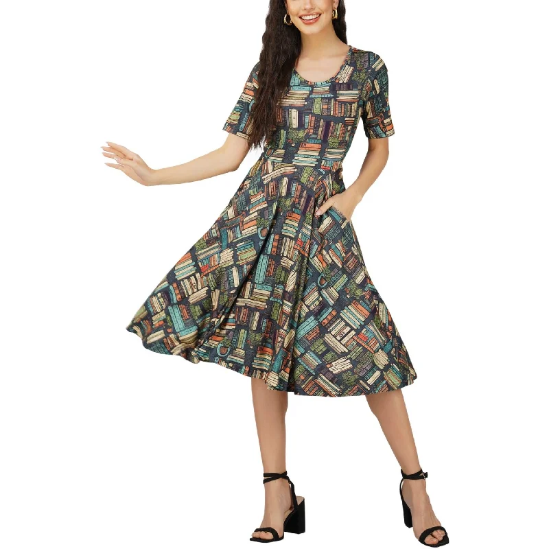 Botanical Library Twirl DressFleece-lined Dress