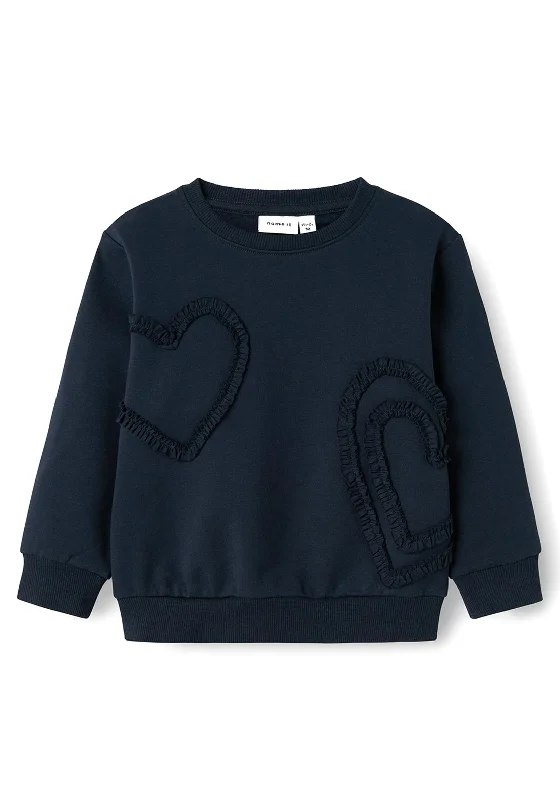 Name It Kid Mini Girl Nala Long Sleeve Sweater, Dark SapphireHiking Knit Tops