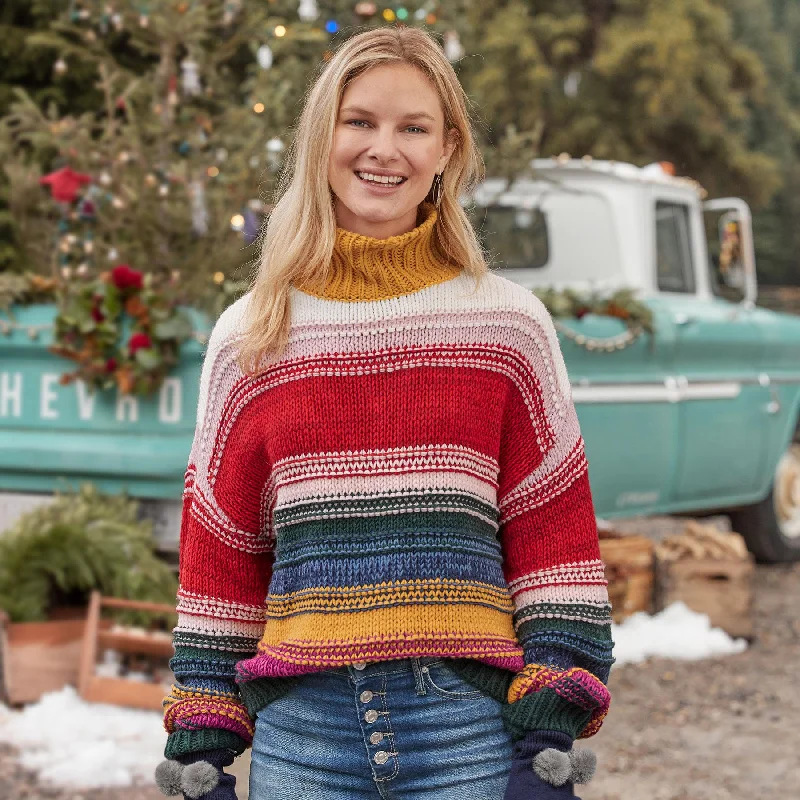 Color Vibes Sweater, PetiteV-Neck Knit Tops