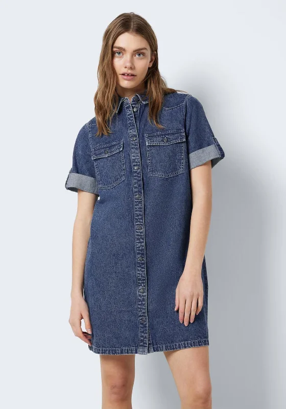 Noisy May Signe Mini Denim Dress, Medium Blue DenimOffice Dress