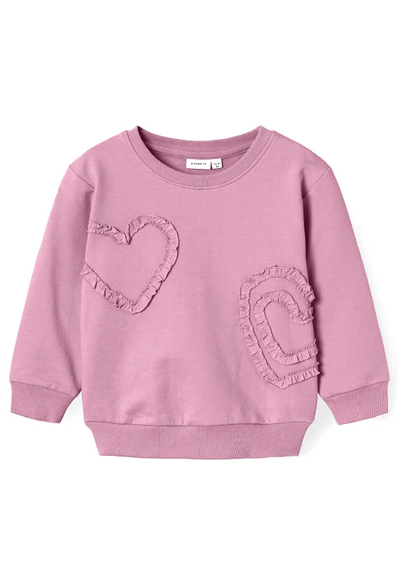 Name It Kid Mini Girl Nala Long Sleeve Sweater, Mauve OrchidRunning Knit Tops