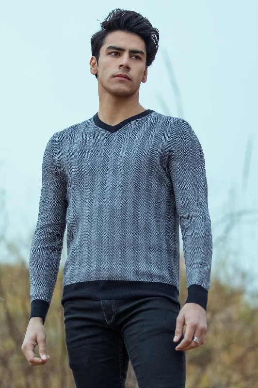 Gents Sweater In Grey SKU: SA565-GREYFrench Terry Knit Tops