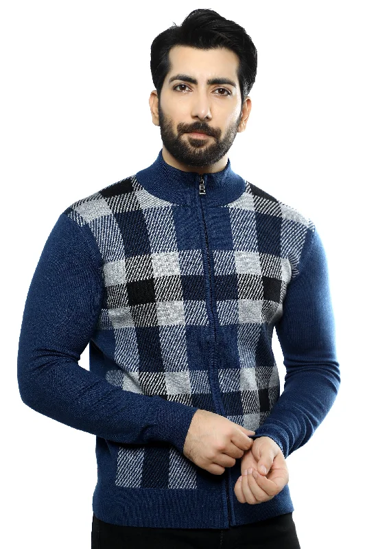 Gents Sweater SKU: SA591-BLUECamping Knit Tops