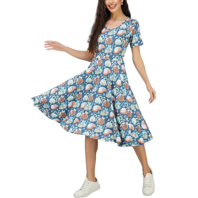 Science Cats Twirl DressGolf Dress