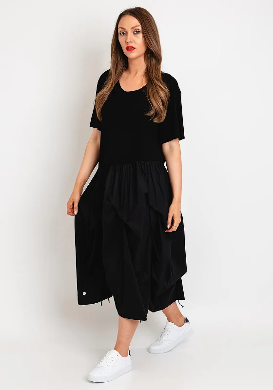 Natalia Collection One Size Taffeta Skirt Midi Dress, BlackRain Dress