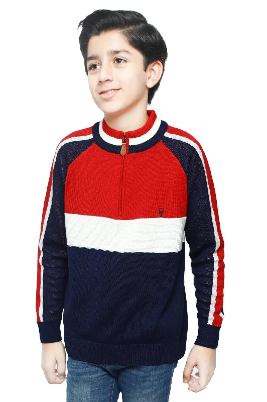 Boys Sweaters In Red SKU: KBE-0172-REDSpring Knit Tops