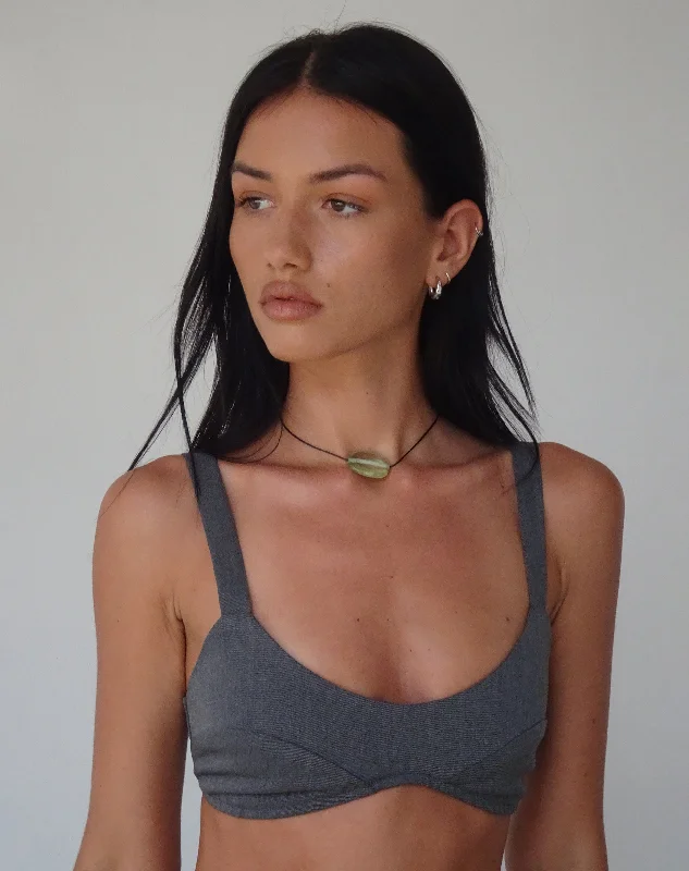 Custom-fit BraBelva Bralette in Tailoring Charcoal