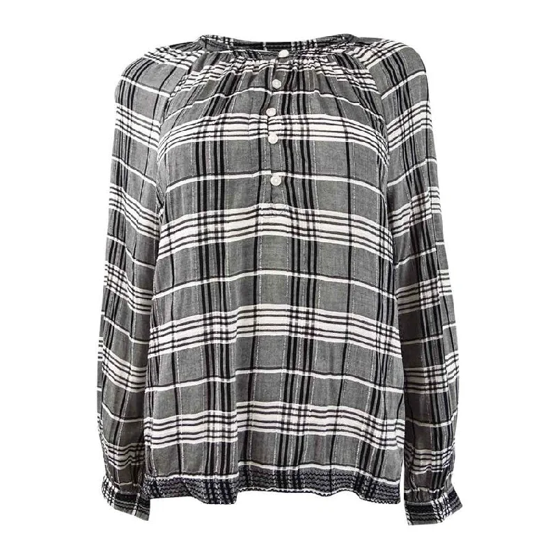 Sleep BraLucky Brand Women's Jessica Plaid Popover Top