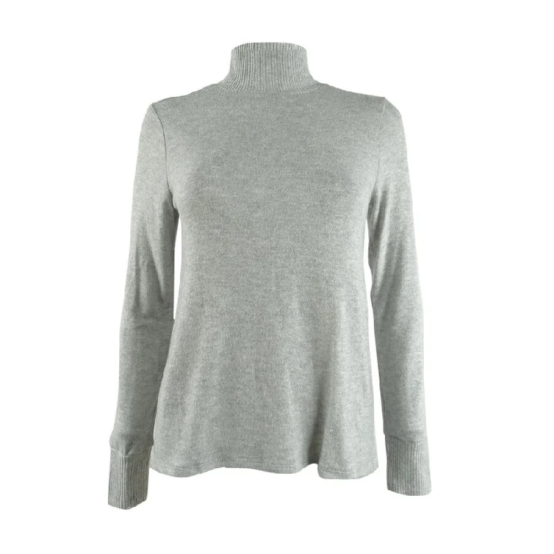 Medium-impact Sports BraLucky Brand Women's Mock-Neck Cloud Jersey Top (S, Heather Grey)