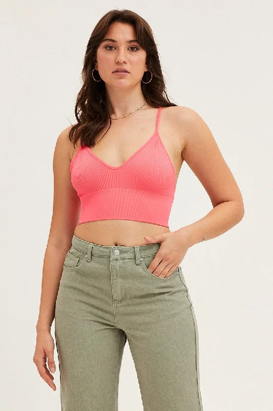 Adjustable BraPink Bralette Seamless