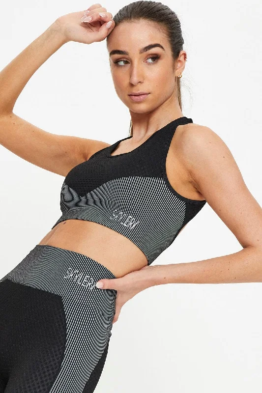 Cut-out BraBlack Activewear Bra