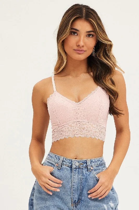 Full-cup BraPink Bralette Lace