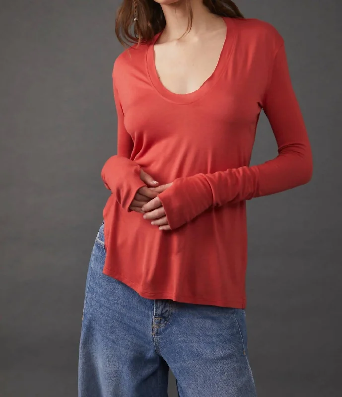 Unpadded BraFresh And Clean Top In Spiced Brandy