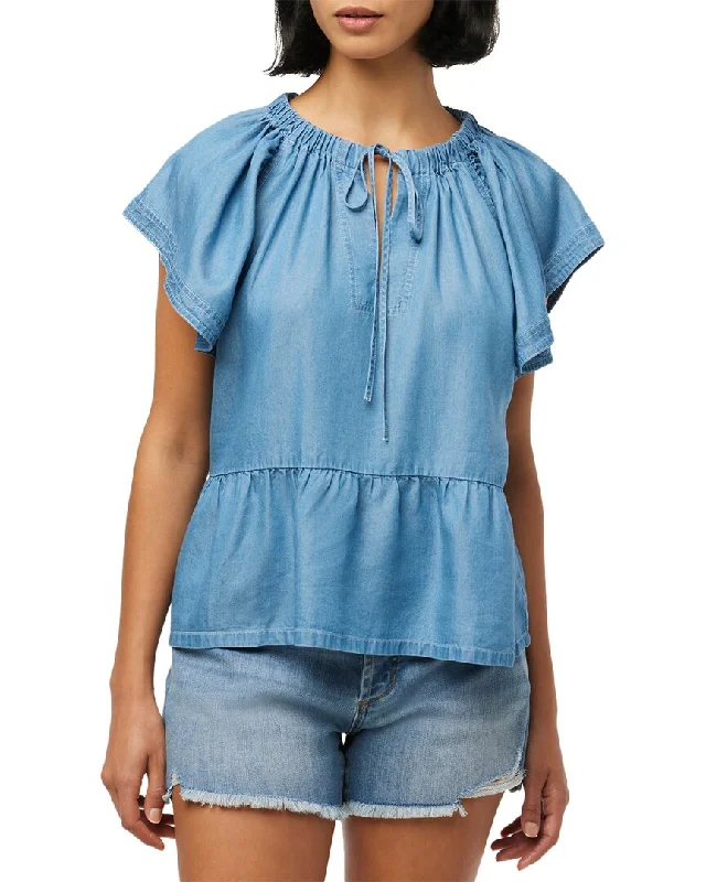 Mastectomy BraJOE'S Jeans Chambray Flutter Top