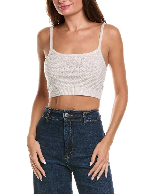 Adjustable BraMinnie Rose Textured Cashmere-Blend Bralette