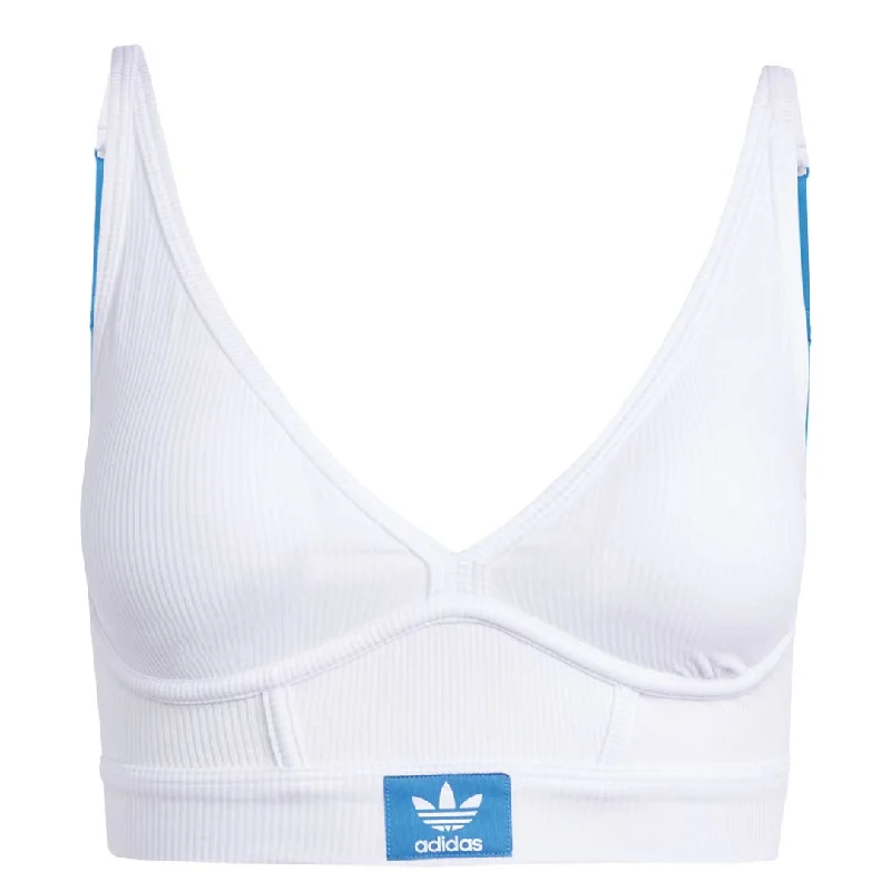 Printed Braadidas - Women's Adicolor Flex Ribbed Cotton Two-Ply Plunge Brami Bra (GC3842)