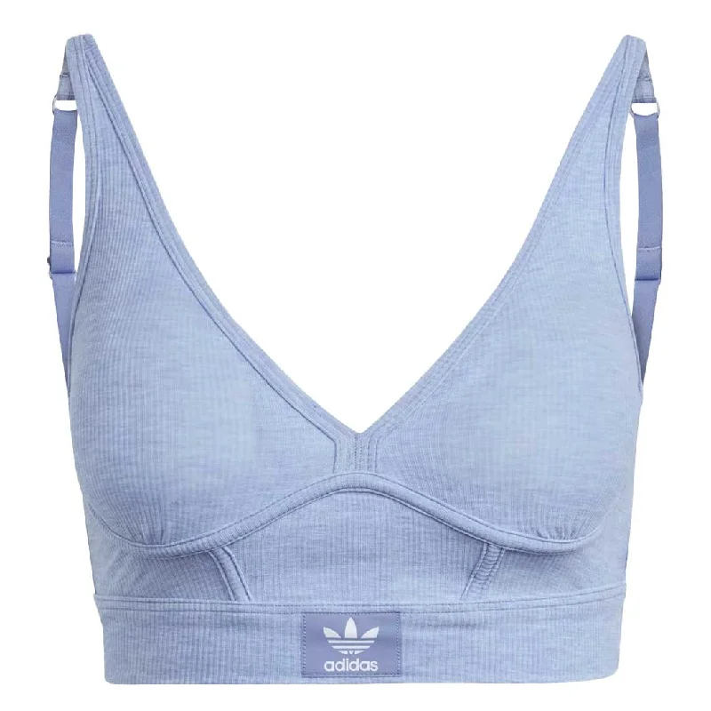 Running Braadidas - Women's Adicolor Flex Ribbed Cotton Two-Ply Plunge Brami Bra (GC3843)