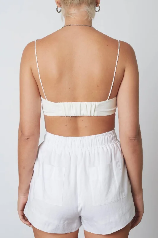 Stick-on BraBarely There Bralette Top In White