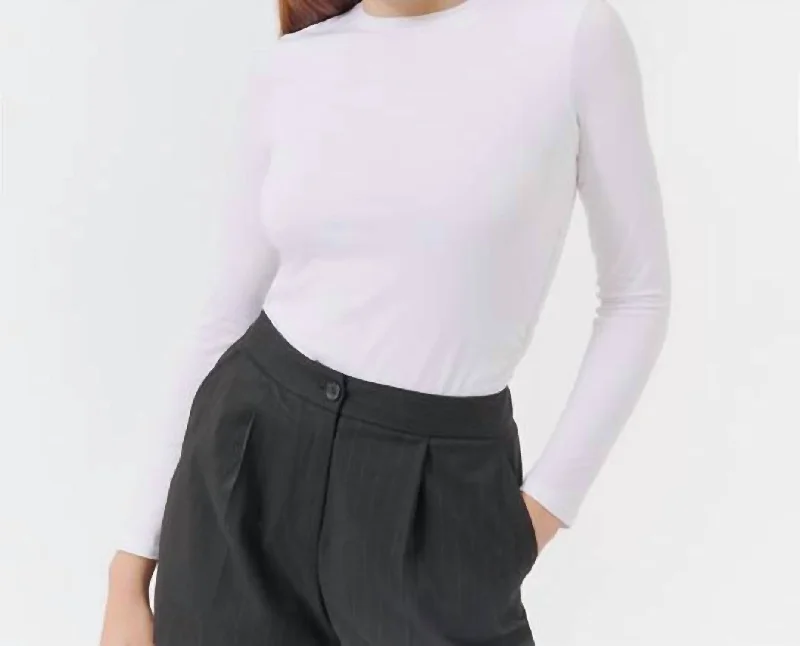 Unlined BraBracelet Sleeve Top In White