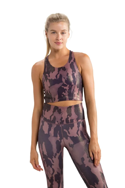 Printed BraMono B Metallic Camo Bra Top AT-A0767