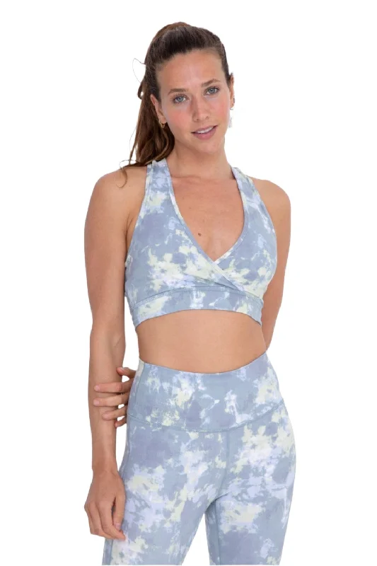 Mesh Panel BraMono B Tie Dyed X Front Bra Top AT-A1259