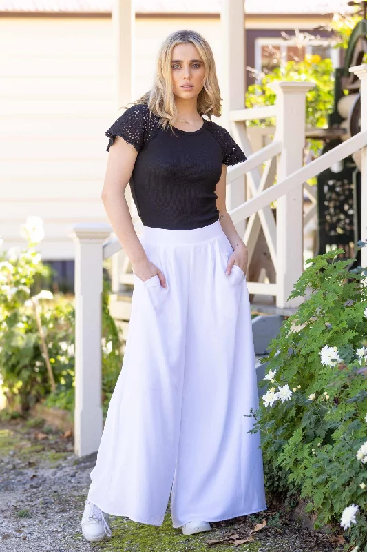 JodhpursZadie Wide Leg Pant White