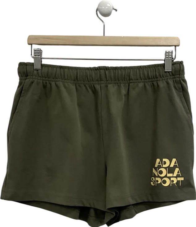 Knit SolidAdanola Green Pull On Jersey Shorts UK S