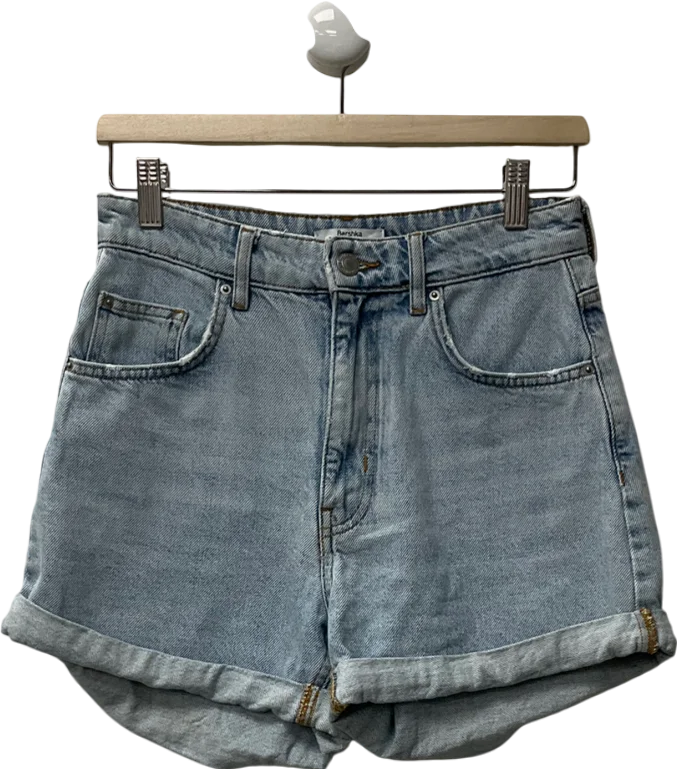 Knitted SummerASOS Denim Mom Short In Medium Blue W36