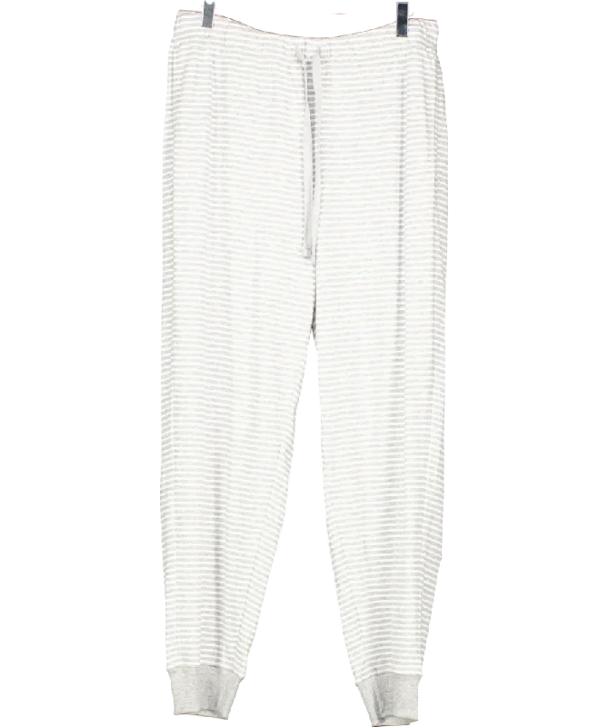 Knitted JumperEileenFisher Grey Striped Organic Cotton Interlock Jogger Sleep Pant UK 10