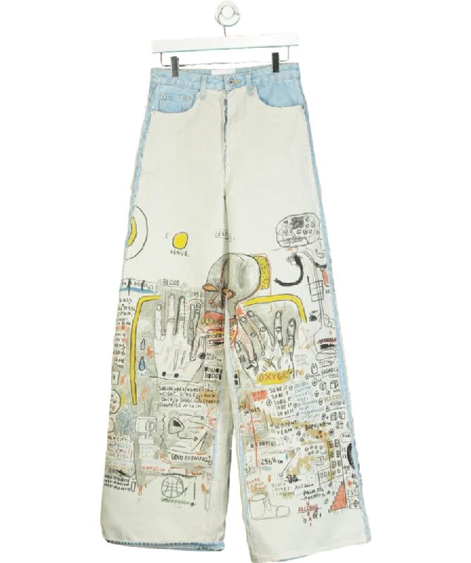 Knitted VestH&M Studio Blue Straight Relaxed High Jeans Light Denim/ Basquiat W28