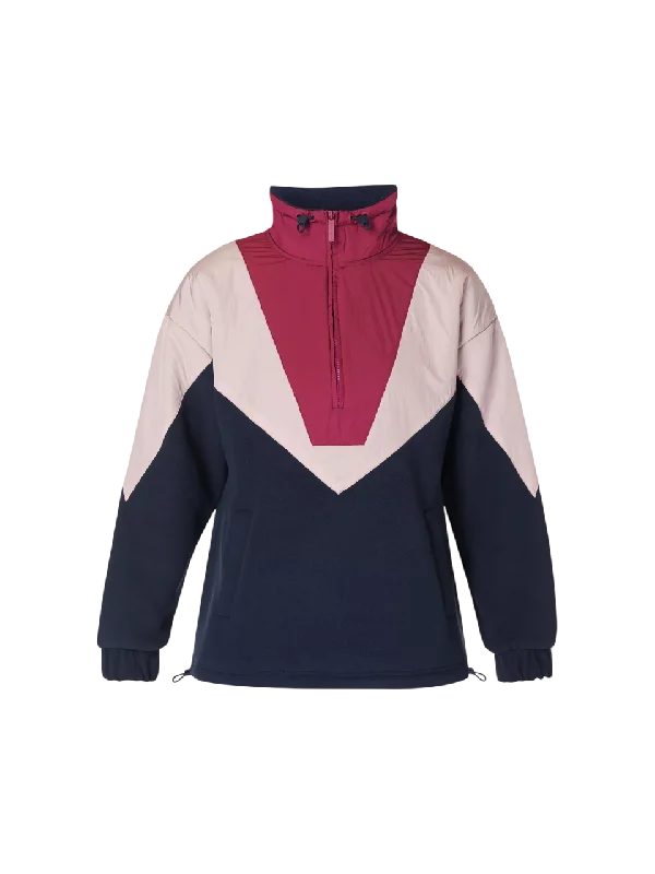 Knit PatternedSweaty Betty Orbit colour-block shell and fleece jumper UK XS