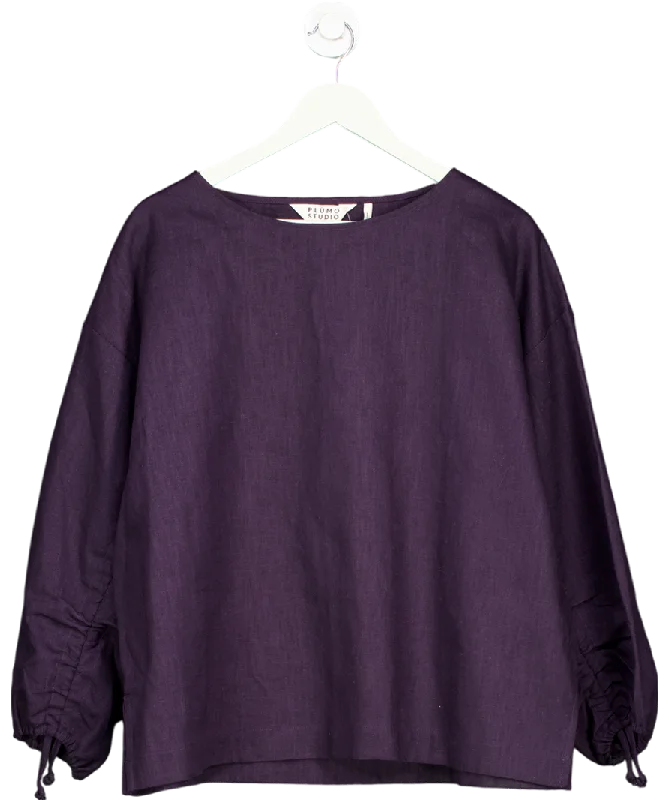 Knitted Zip-UpPlumo Studio Purple Gail Blouse UK 12