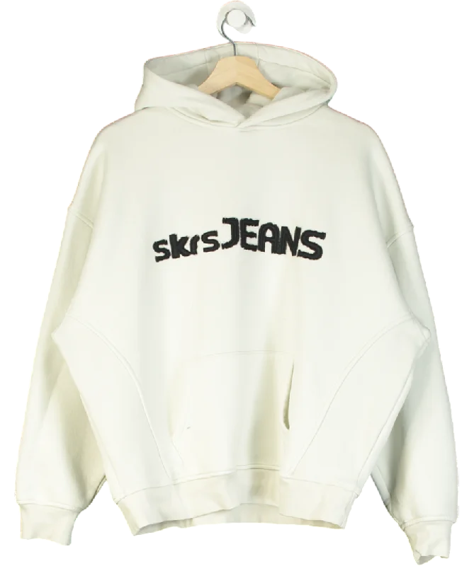 Knit Short SleeveSisters & Seekers White Skis Jeans Hoodie UK S