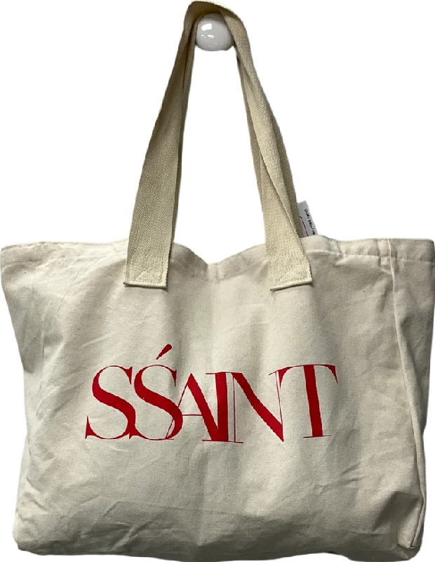 Knit SweaterSŚAINT Cream Tote Bag One Size