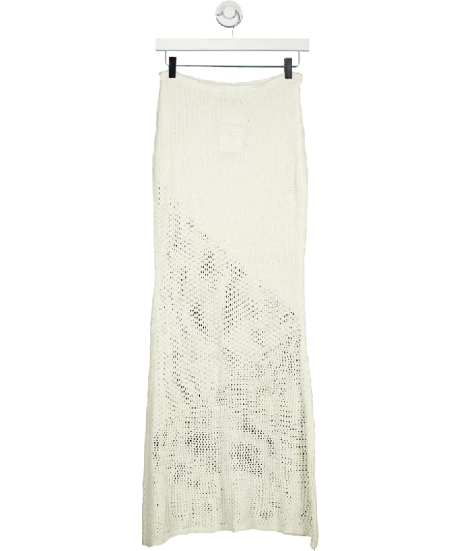 Knitted SheerTiger Mist Cream Shah Skirt UK 10