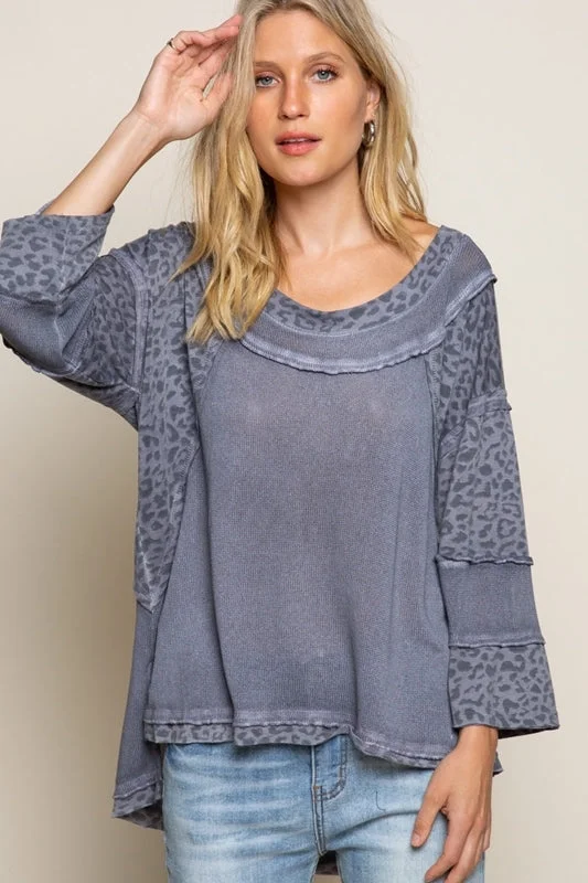 Knit Short SleeveFearless Perfect Knit Top, Charcoal